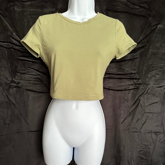 Aeropostale, baby tee, seriously soft green top, Junior size M - Picture 7 of 8